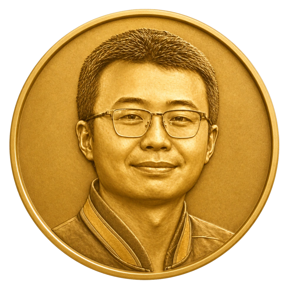 Front design of the Postdoctoral Fellow Award medal.